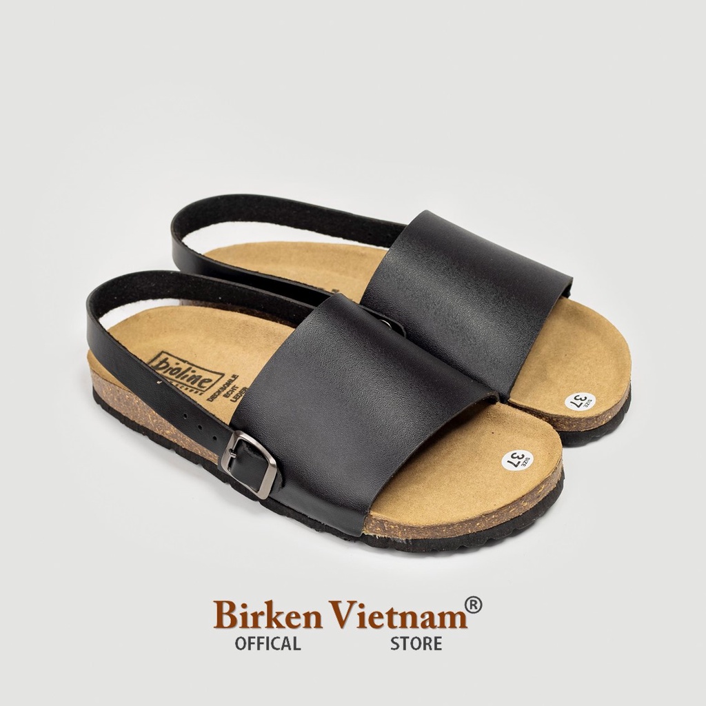 MÃ D22 Sandal Đế Trấu DA BÒ Nguyên Tấm Birken Vietnam