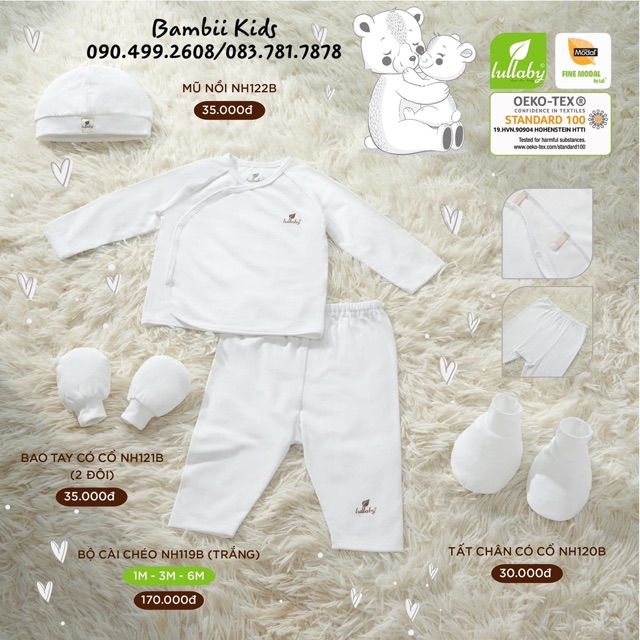 [LULLABY SALE] Bộ dài tay thu đông cài lệch vải Modal mới 2020 Sơ Sinh / Bé Trai / Bé Gái