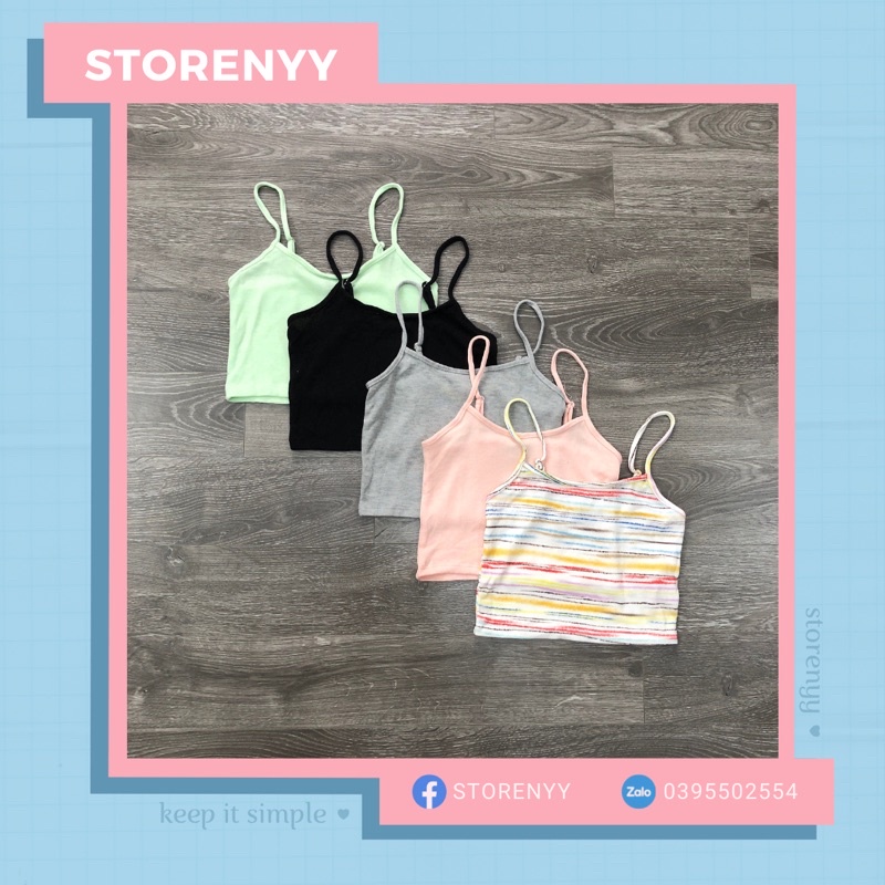 Áo Hai Dây Croptop Dệt Kim • Storenyy
