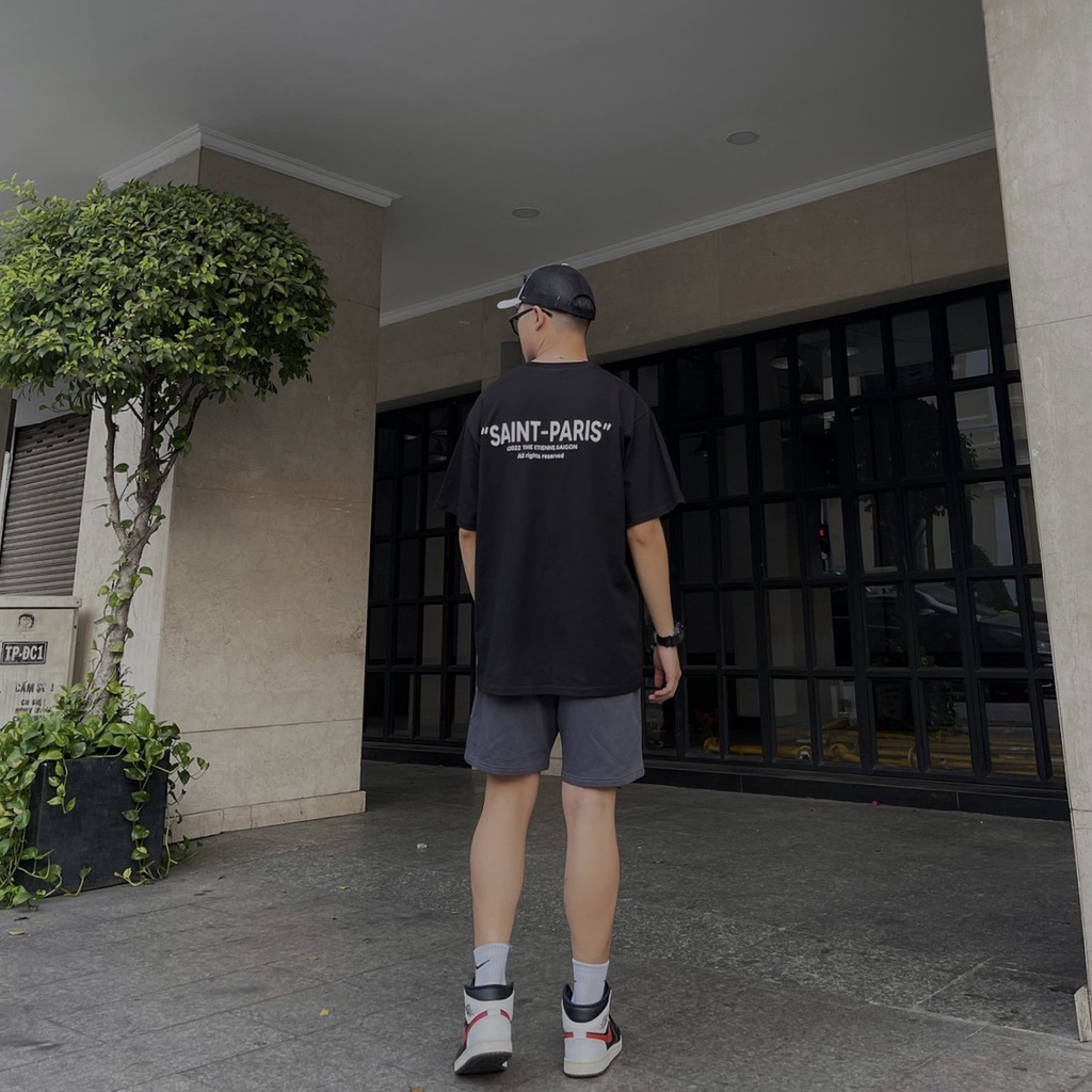 Áo Thun Tay Lỡ Form Rộng SAINT PARIS Cotton 100% 4 Chiều Cao Cấp