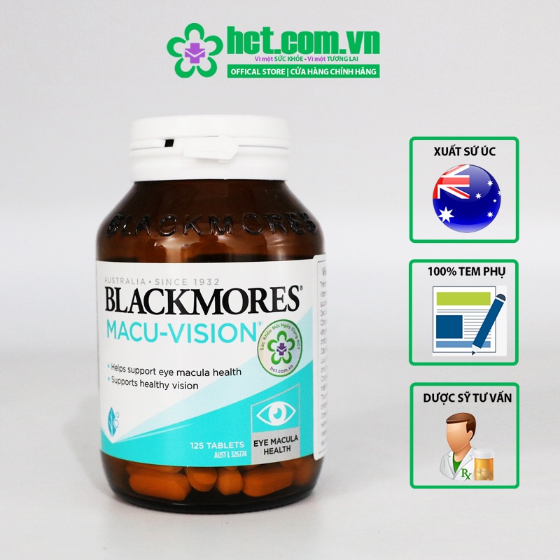 Viên Uống Bổ Mắt Blackmores Macu Vision Lọ 125 Viên
