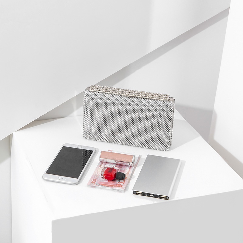 Ví Cầm Tay Đính Đá Kim Cương Thời Trang Âu Mỹ Cho Nữ 2022