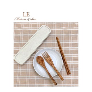 [Ảnh Thật] Bộ Thìa Đũa Gỗ Nĩa Gỗ Dừa Việt Nam