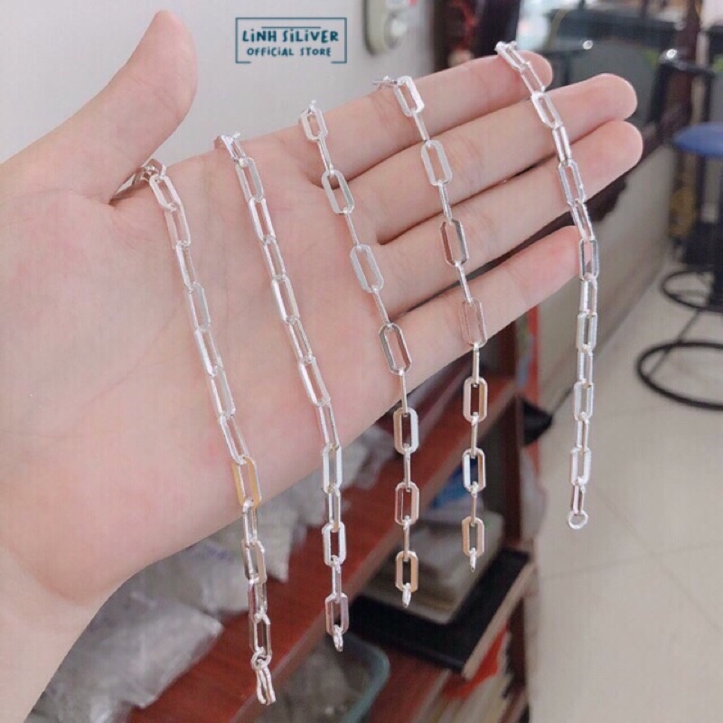 LẮC TAY NAM NỮ BẠC TA DẠNG XÍCH - TRANG SƯC BẠC NoBrandUnisexSilver