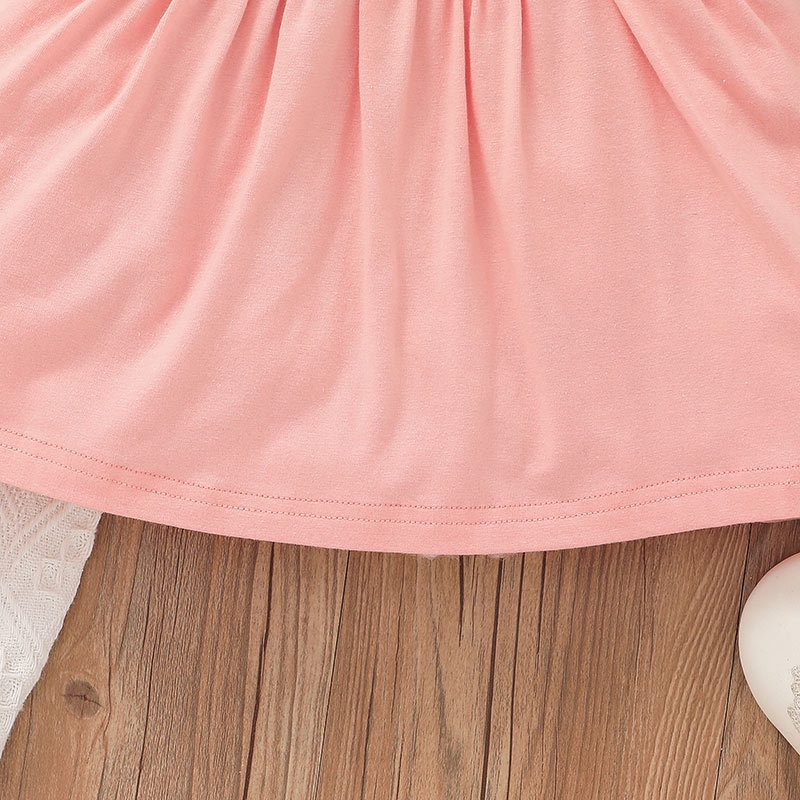 Đầm Công Chúa Tay Ngắn Bằng Vải Cotton Thời Trang Mùa Hè Dễ Thương Dành Cho Bé Gái Sơ Sinh 0-24 Tháng