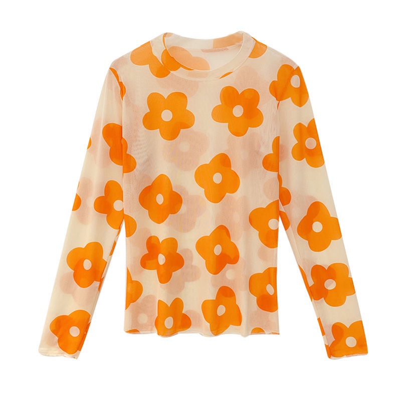 Áo Thun Lưới Tay Dài Chống Nắng Dáng Ôm Thời Trang Mùa Hè Mới Cho Nữ