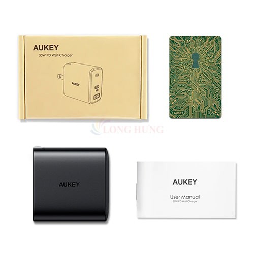 Cốc sạc Aukey 1USB 1Type-C 32W PA-F3S - Hàng chính hãng