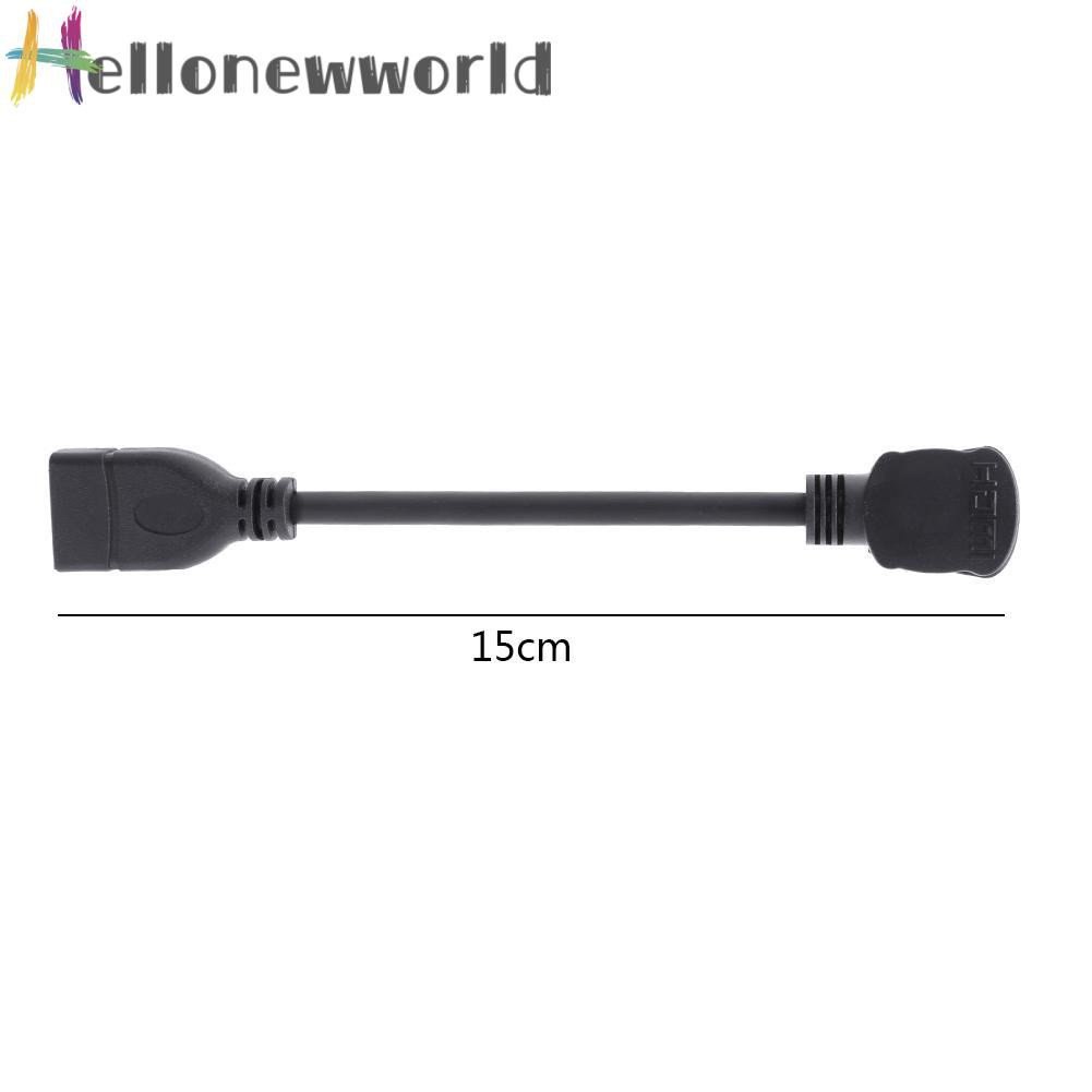 Hellonewworld 15cm 90 Degree Elbow HDMI-compatible Male Port to HDMI-compatible Female Port Extender Cable