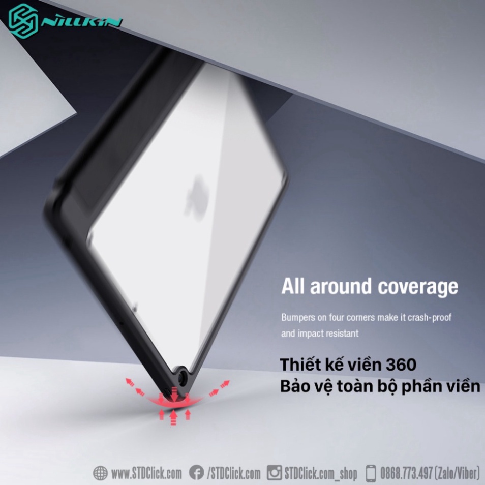 BAO DA IPAD 10.2 2019 - 10.2 2020 - 10.2 2021 NILLKIN BEVEL CHÍNH HÃNG