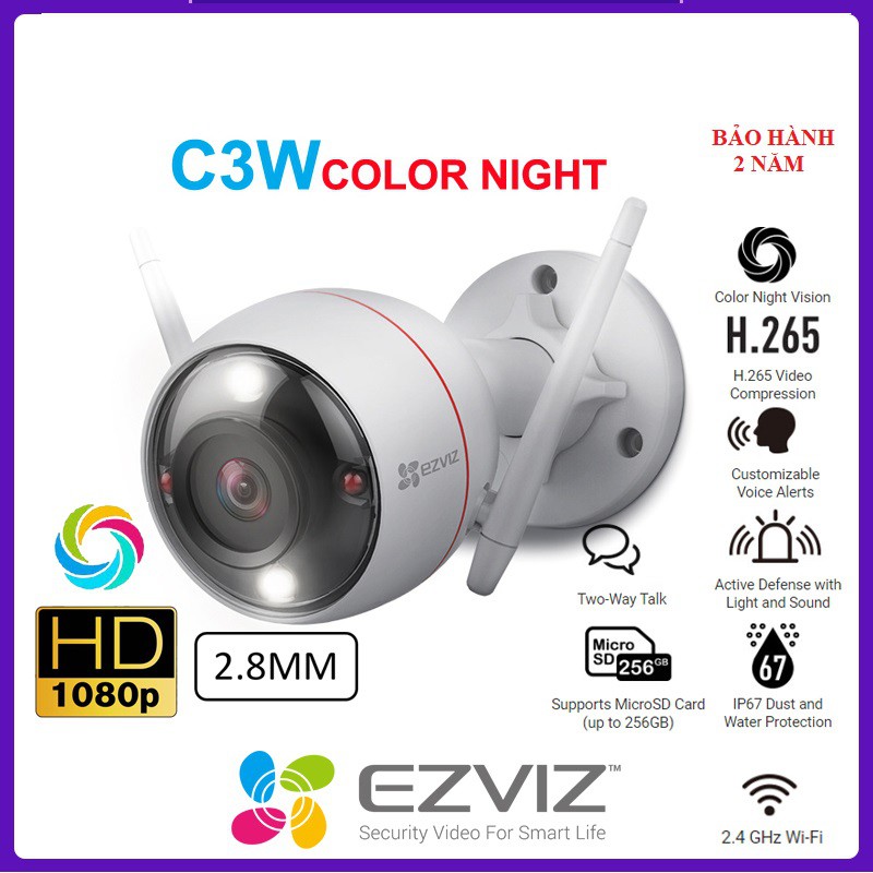 [Mã 154ELSALE2 giảm 7% đơn 300K] Camera Ezviz C3W Color Night FullHd
