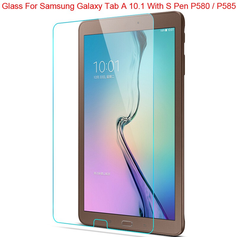 SM-P585Y Tempered glass screen protector for Samsung Galaxy Tab A 10.1 with S Pen SM-P580 P585 kính cường lực Miếng dán màn hình