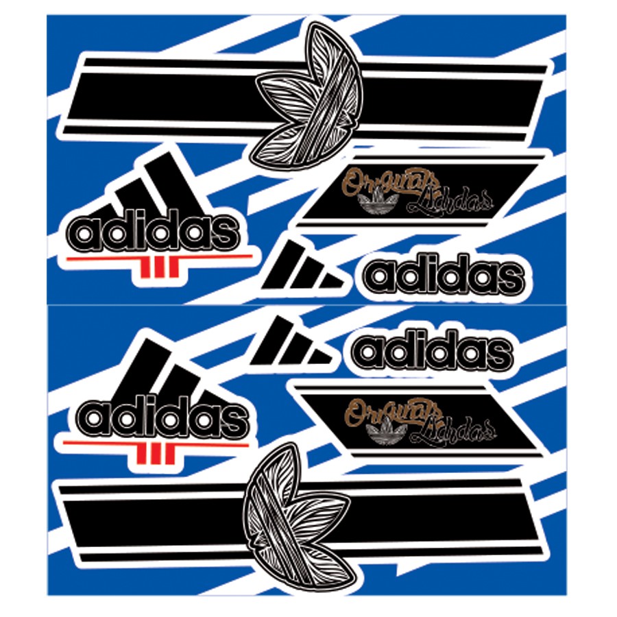 Set Tem Dán Xe Mẫu Adidos Original | Decal Dán Đa Vị Trí Xe Máy, Xe Điện