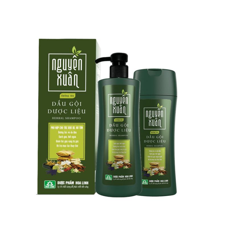 Dầu Gội Dược Liệu Nguyên Xuân Xanh - Dưỡng tóc 200ml & 250ml