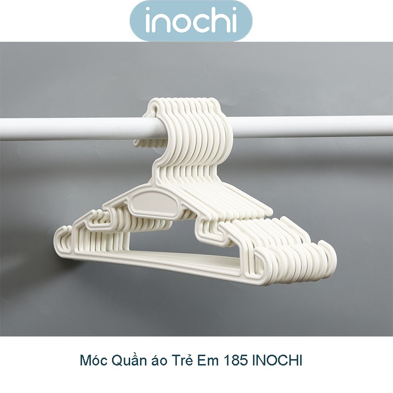 [ Set 10 Chiếc ] Móc Quần Áo Trẻ Em, Móc Phơi Đồ Trẻ Sơ Sinh Tiêu Chuẩn Nhật Bản Hara 185 Và 181 INOCHI