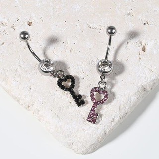 KHUYÊN RỐN SHOP MISS A HEART KEY BELLY RING