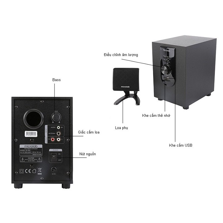 Loa vi tính 2.1 Microlab M-108