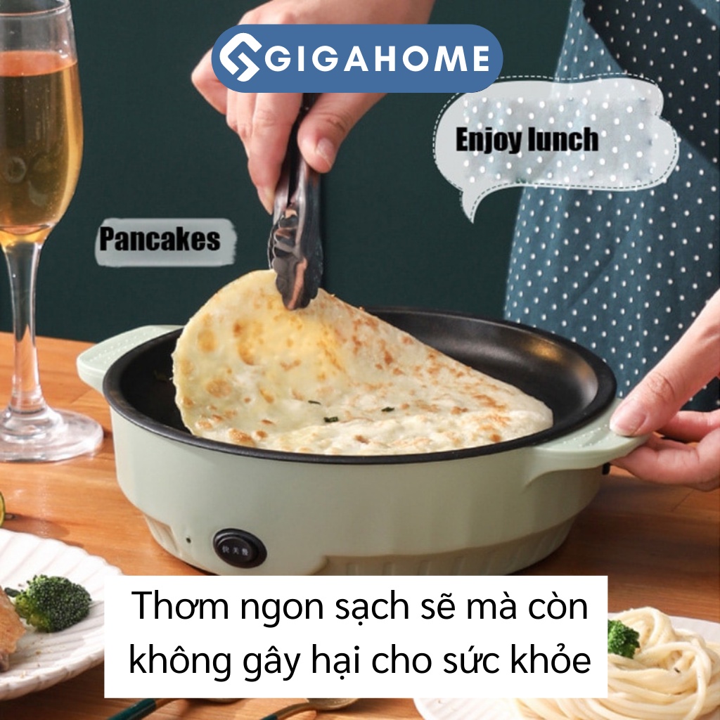 Chảo Nướng Điện Mini Đa Năng GIGAHOME Chống Dính Có Thể Xào, Chiên 9778