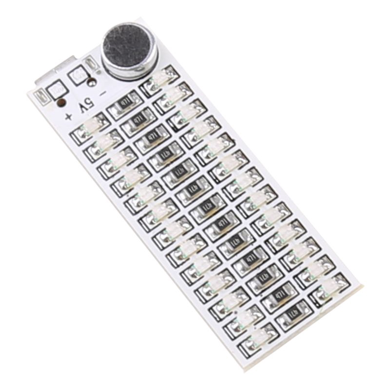 USB Mini Music Spectrum Light 2x13 LED Board Voice Control Sensitivity Adjust