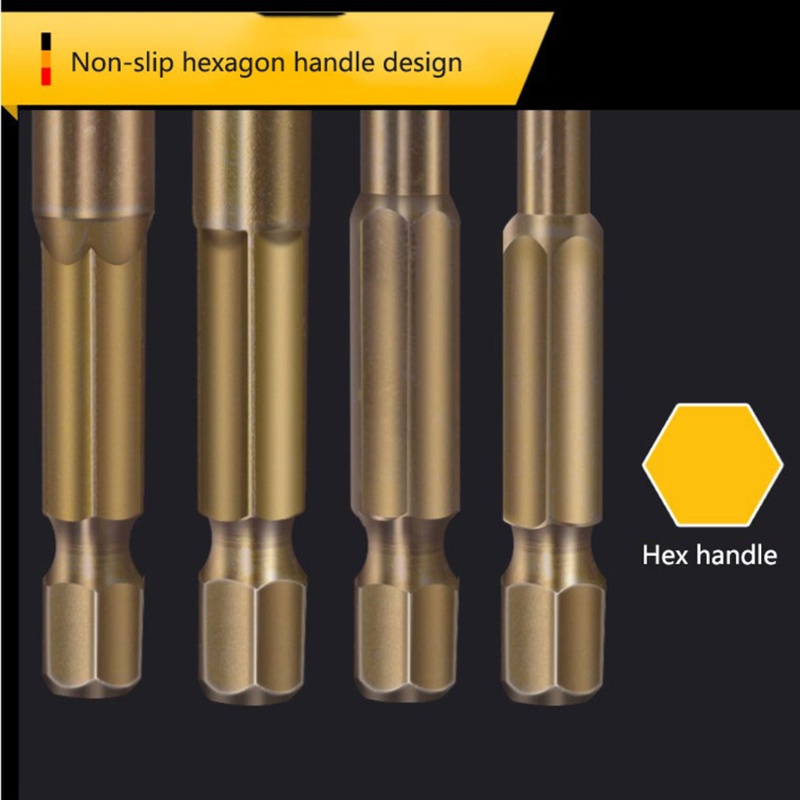 Bộ 5 Mũi Khoan Hình Lục Giác Chữ Thập Bằng Nhựa / Xi Măng / Gỗ 3mm / 4mm / 5mm / 6mm