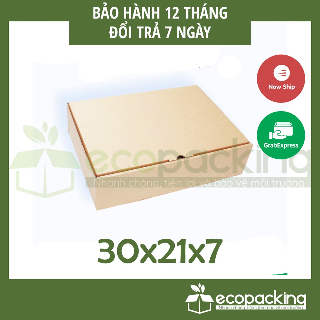 [XẢ KHO] Combo 50 hộp carton đựng quần áo size 30x21x7 cm