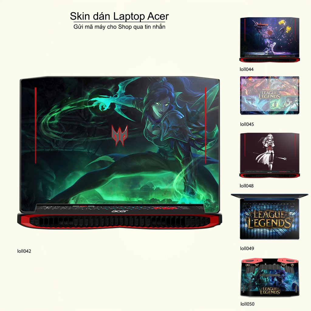 Skin dán Laptop Acer in hình Liên Minh Huyền Thoại _nhiều mẫu 6 (inbox mã máy cho Shop)