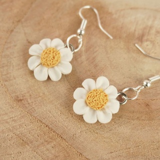 Khuyên tai đất set Polymer Handmade Tiny Daisy