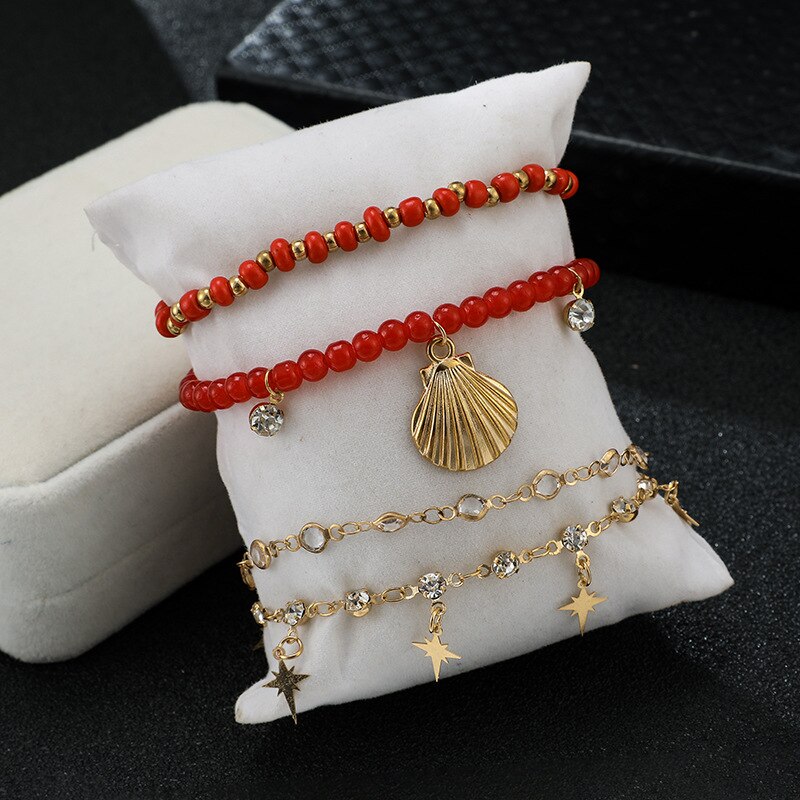 Set Shell Pendant Chain Anklet Ladies Accessories Charm Anklet | BigBuy360 - bigbuy360.vn
