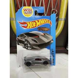 Xe mô hình đồ chơi cơ bản Hotwheels 1:64 - Lamborghini Sesto Elemento (xám)