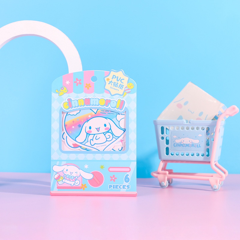 SANRIO Bộ Sticker Dán Trang Trí Sổ Tay DIY Hình Nhân Vật Cinnamoroll Đáng Yêu Bằng PVC