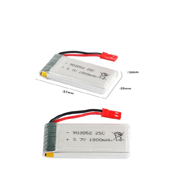 Pin Flycam Dung Lượng Cao  3.7V 1800mAh 25C  (Cổng JST Đỏ)