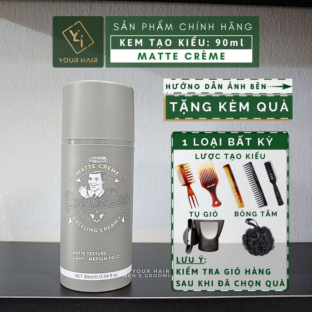 Kem tạo kiểu Dapper Dan Matte Creme 90ml