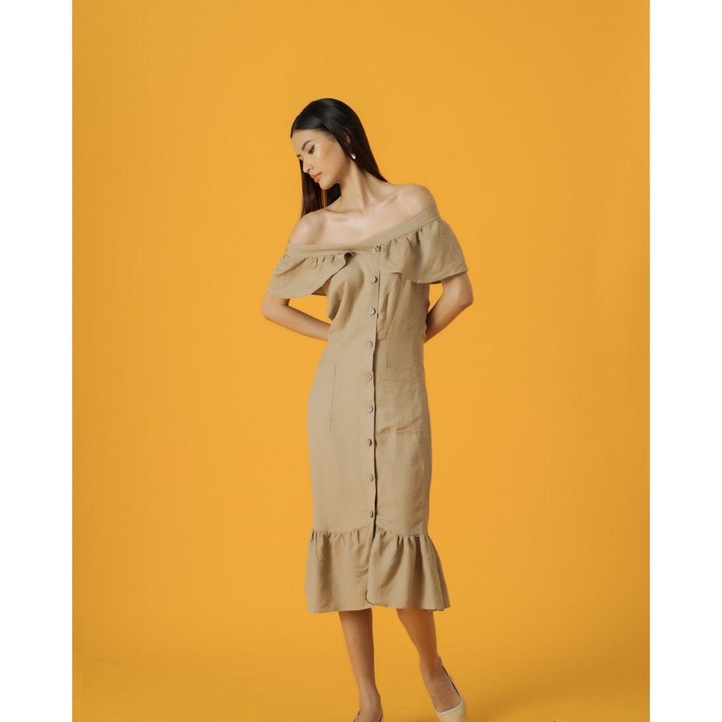 Đầm Linen Vàng Kem F2 Fashion &amp; Freedom