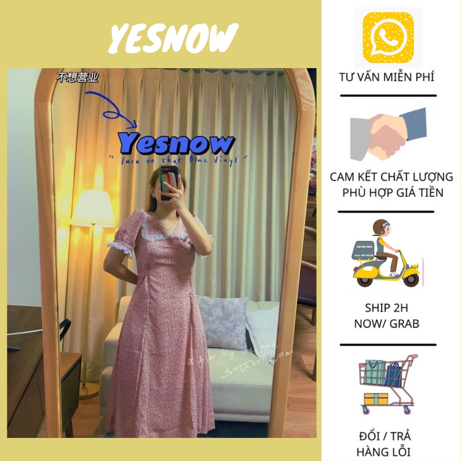 Đầm - Váy cổ ren hoa nhí hot 2021 🥑 Váy phong cách vintage nhiều màu 🥑Váy cổ ren chít eo dáng dài 🥑 Váy cổ ren siêu xinh | BigBuy360 - bigbuy360.vn