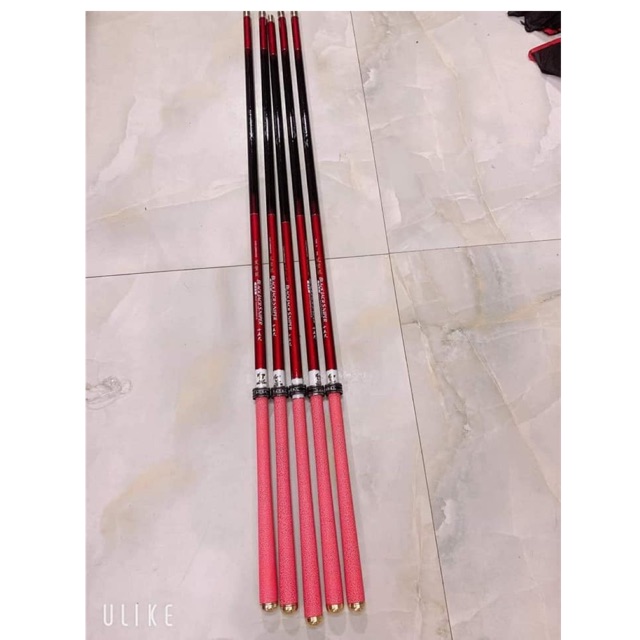 cần câu tay dài 6m3 - 5H nhẫn spiralx cần siêu đẹp siêu bền y hình