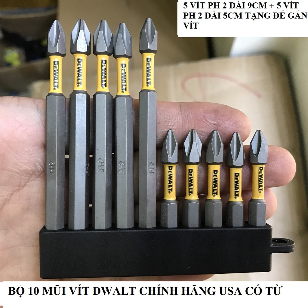 10 Mũi Vít Dewalt Hàng Nhập Mỹ Ph2 chính hãng