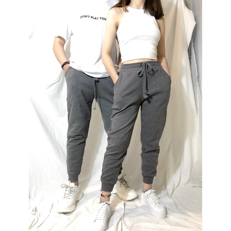 Quần jogger thun gân thể thao unisex