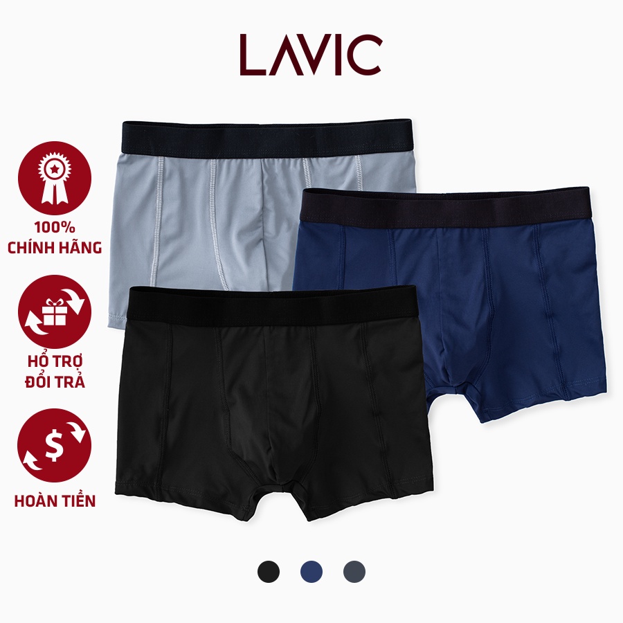 Quần lót Boxer nam LAVIC - 4112 - Siêu mềm, thoải mái - Boxer nam thun lụa băng co giãn 4 chiều LV4112