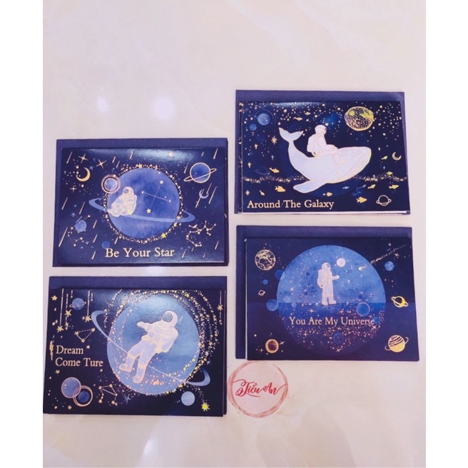 Thiệp cao cấp vũ trụ (Set 2 cái) - Trao cả yêu thương - Màu sắc độc đáo