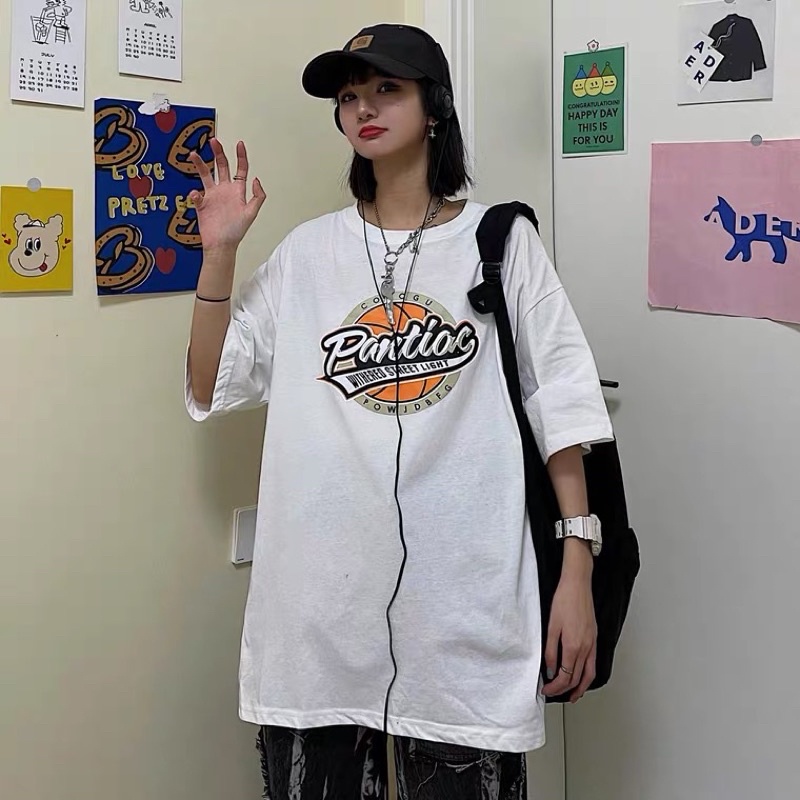 Áo thun nam nữ unisex form rộng chất cotton thấm hút mồ hôi in chữ PAN