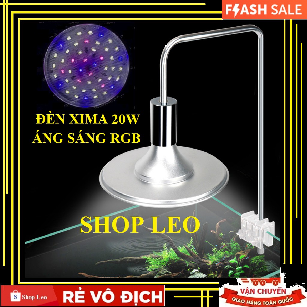 Đèn led kẹp Xima 20w ánh sáng RGB - Đèn led kẹp bể thủy sinh- Đèn bán cạn- Đèn thủy sinh