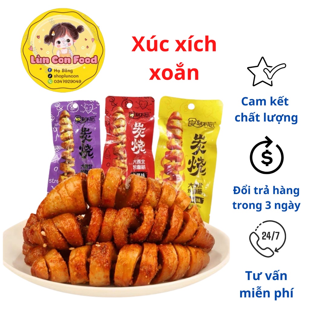 Xúc xích chay cuộn cay hương vị BBQ ❤️ FREE SHIP ❤️ Lùn Con Food