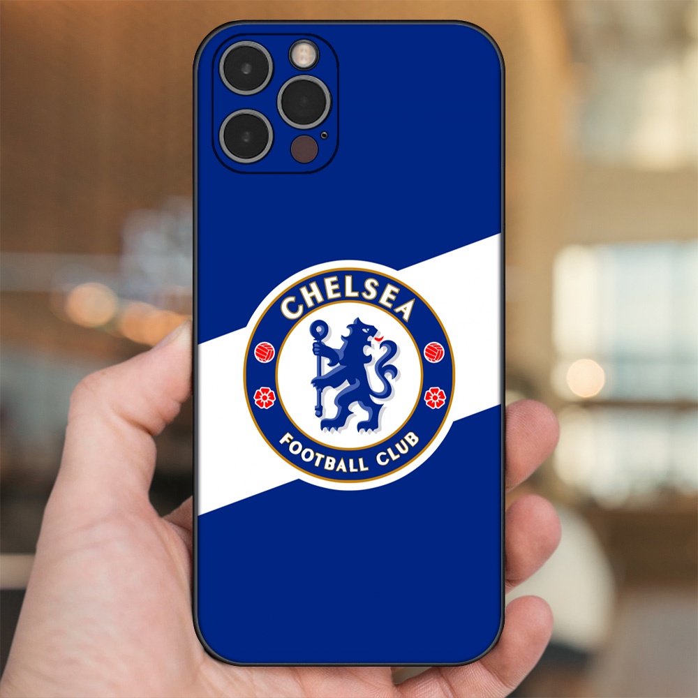 Ốp lưng iPhone 12 Pro dẻo đen cạnh vuông in hình Chelsea FC