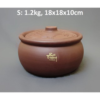 Nồi đất kho cá nấu cơm Bát Tràng phi 16cm