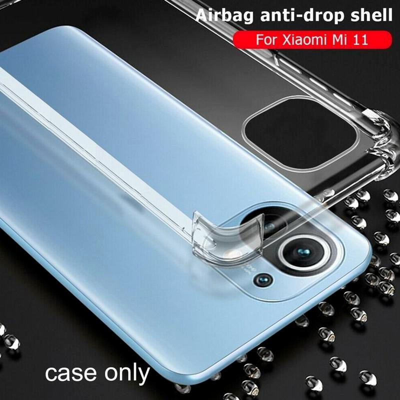 Xiaomi Mi 11 Silicone Shockproof Back Cover for Xiaomi Mi 10T 10 9 Pro Lite POCO M3 X3 NFC Transparent Case