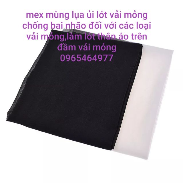 Keo mùng lụa khổ 1m6 ủi lót vải mỏng chống bai nhão (hàng mới)