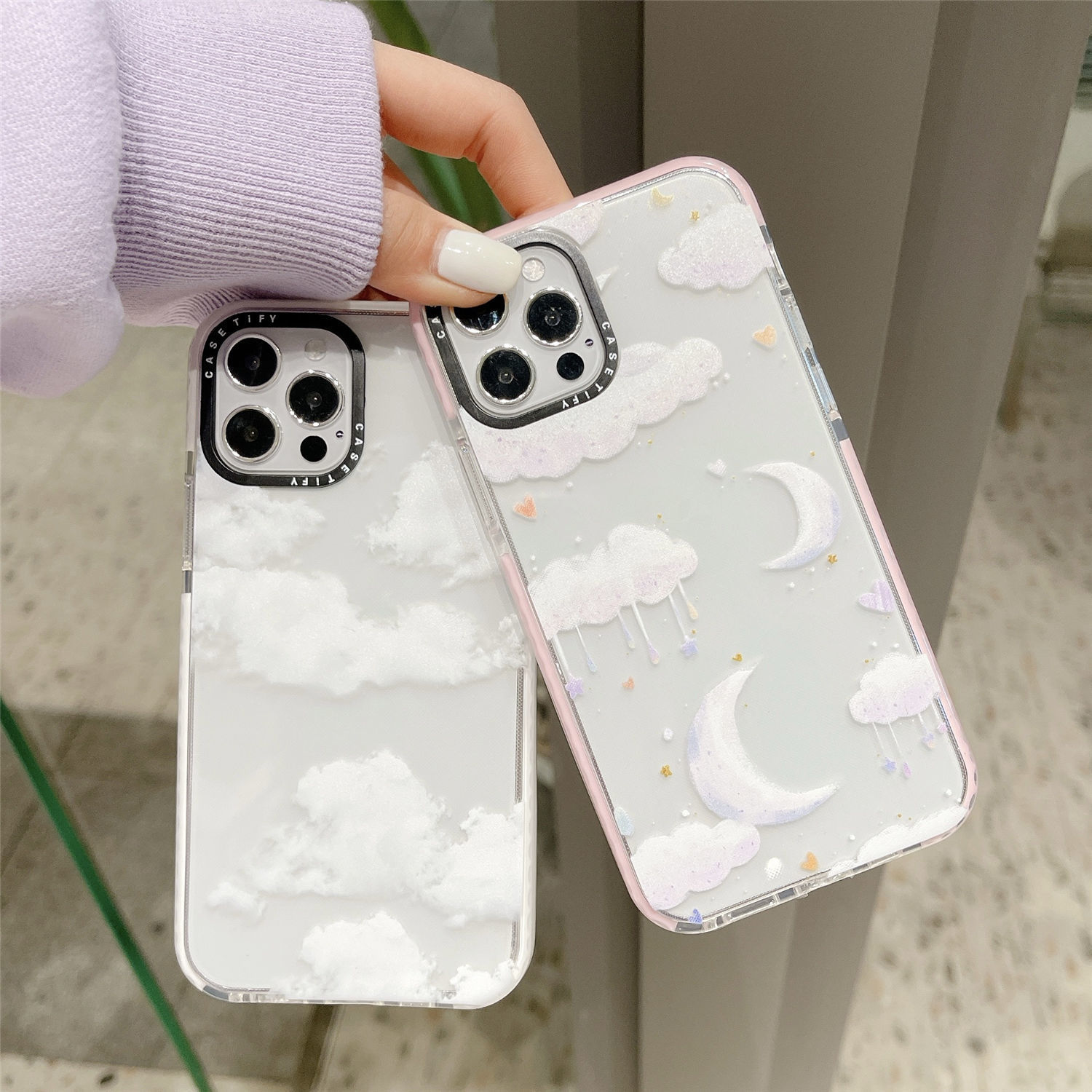 ốp điện thoại Chống Sốc Trong Suốt In Hình Mây / Mặt Trăng Cho Iphone 12 Mini Pro Max 11 Pro Max 7 8 Plus Xs Max Xr X Se | BigBuy360 - bigbuy360.vn