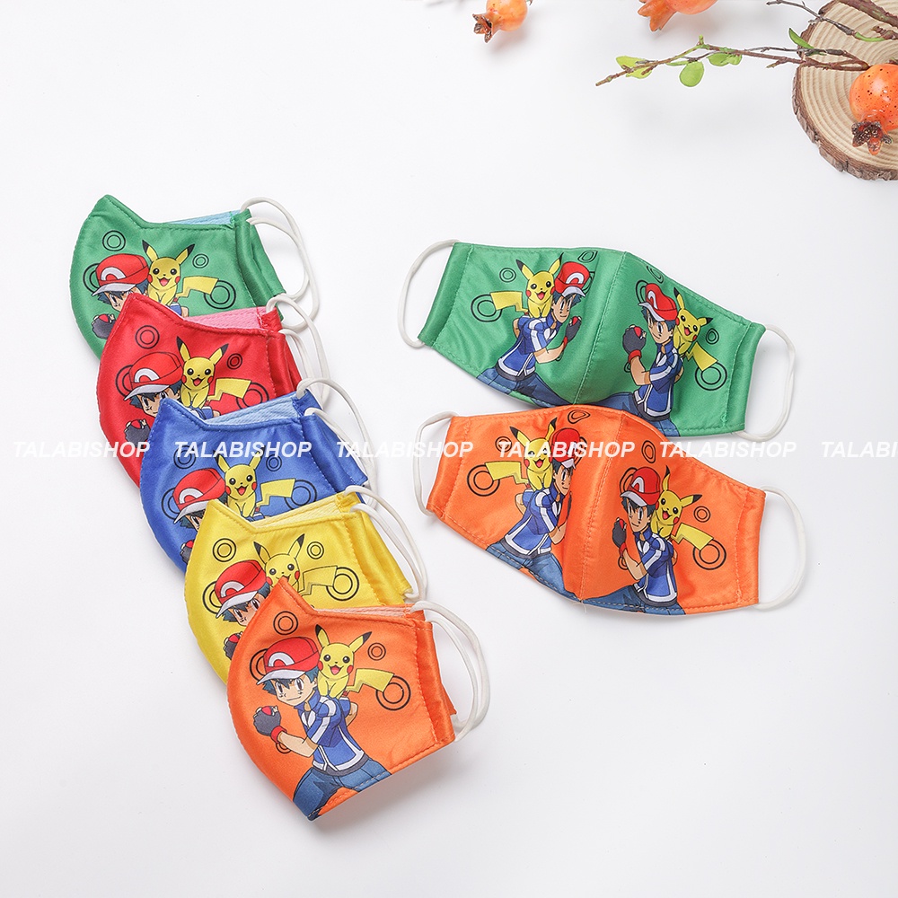 Khẩu trang vải cho bé Tai thỏ 2 lớp 100% COTTON, kháng khuẩn, chắn gió bụi, thông thoáng dùng hàng ngày Talabishop