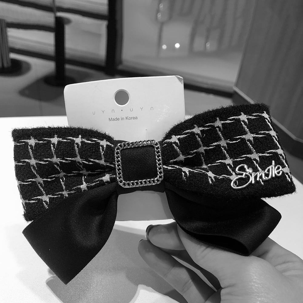 Kẹp Tóc Nơ Lớn In Chữ Phong Cách Hàn Quốc WMES15H