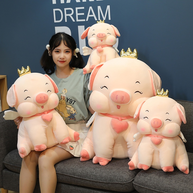 Gấu Bông Búp Bê Heo Vương Miệng cao cấp