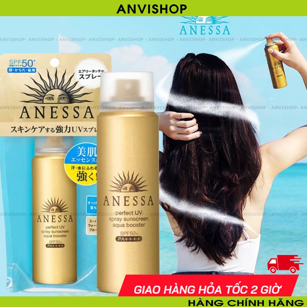 Xịt Chống Nắng Toàn Diện Anessa Perfect UV Spray Sunscreen Aqua Booster ANVISHOP